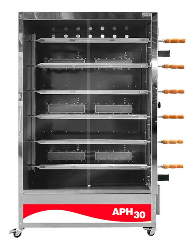 Asador De Pollo Horizontal Glp 30 Pollos 168x90cm / Dechaus