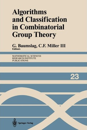 Libro Algorithms And Classification In Combinatorial Grou...