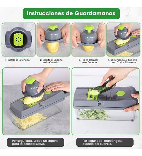 Cortadora De Frutas Y Verduras Manual Multifuncional 14 En 1