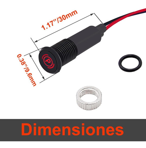 Taiss Luz Led Piloto Simbolo Flecha Unica Verde 5 16 In