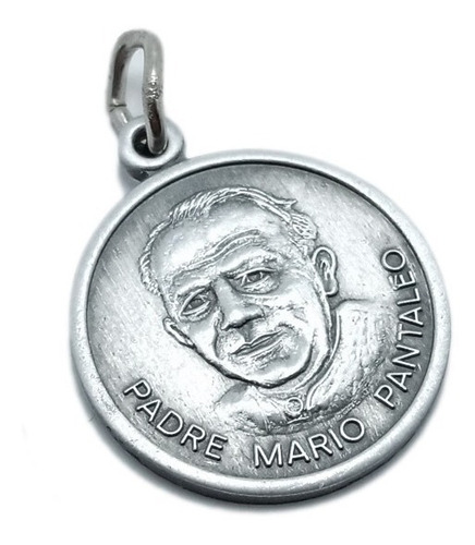 Medalla Padre Mario Pantaleo - Cadena + Grabado - 22mm / Al