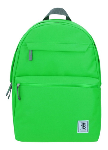 Mochila escolar Chenson Escolar 1818 color verde neón diseño liso 27L