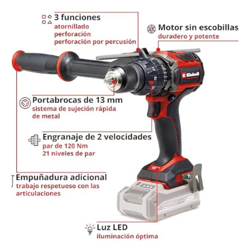 Taladro Perc. Inal. Einhell Tp-cd 18/120 Bl - 120 Nm Sin Bat