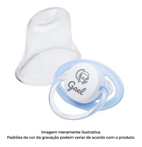 Chupeta Personalizada Nome Lolly Azul 0-6m