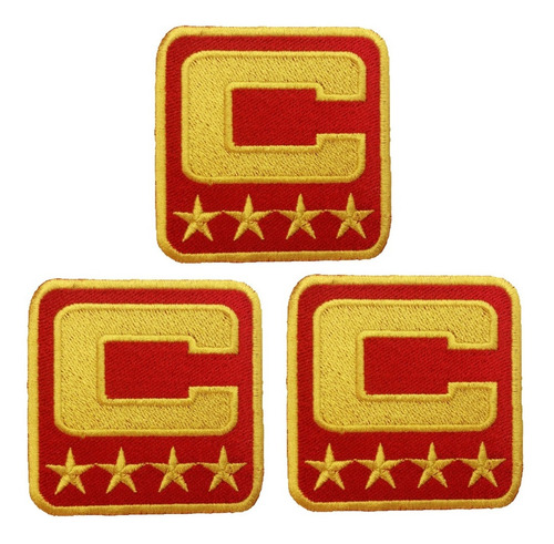 3 Parches Bordados De Capitán De Equipo, C, Nfl. Americano