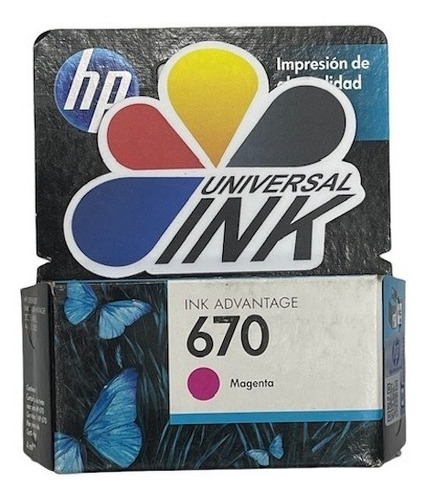 Cartucho Hp 670 Magenta Estandar Original