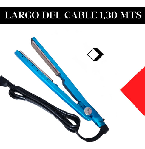 Plancha De Pelo Cabello Alisador Planchita Nano Tecnología Azul