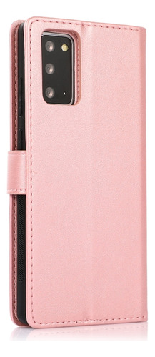 Funda De Piel De Becerro Con Textura De Oro Rosa For Samsung