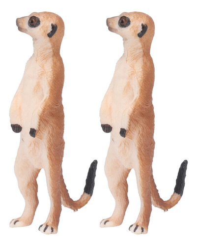 Juguetes Cognitivos Animales 2pcs Suricata Modelo Realista L