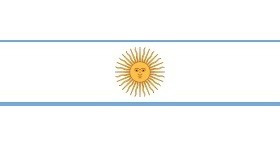 Bandera Argentina - 150 X 90 Tiras Estampada