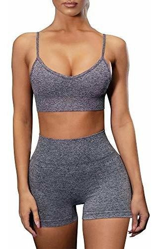 Sostén Deportivo - Hanerdun Yoga 2 Piece Outfit Workout Gym 