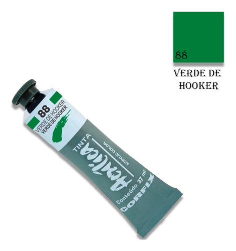 Tinta Acrílica 37ml 088 Verde De Hooker Corfix