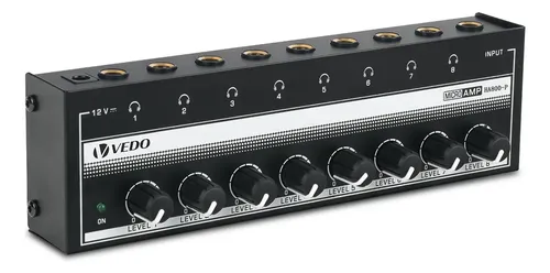Amplificador Fone Ouvido 8 Canais Vedo Ha800-p Powerplay Retorno 127/220v