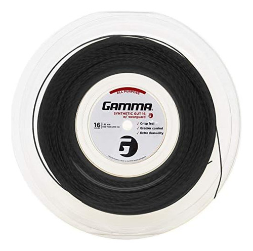 Gamma Sports Synthetic Gut Con Carrete De Cuerda De Tenis