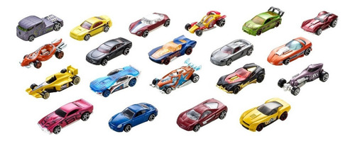 Vehículo De Juguete Hw Die Cast Paq De 20 Modelos Variables Multicolor