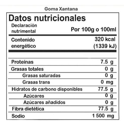 Goma Xantana Y Goma Guar 500 Gr C/u Alimenticio