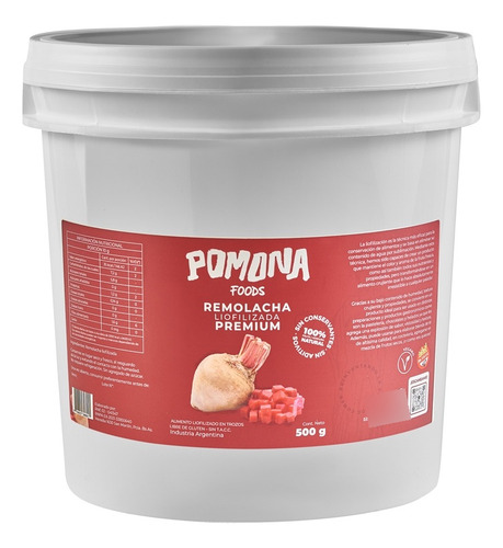 Verdura Remolacha Liofilizada 500g Pomona Foods Premium
