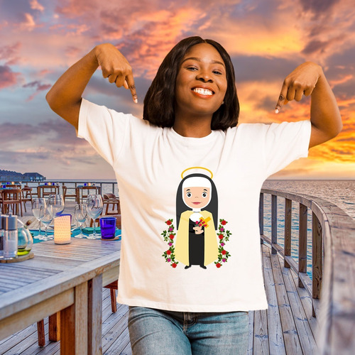 Camiseta Personalizada Santa Terezinha - Giftme - Religiosas