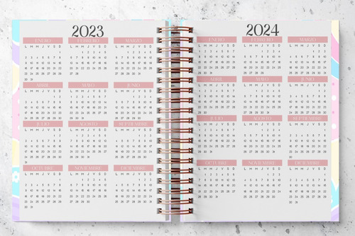 Agenda Citas 2024 Tec. Uñas Diaria Mujer Portada Dura