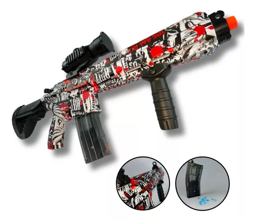 brinquedo arminha glock lança bolinha de gel premium - Escorrega o