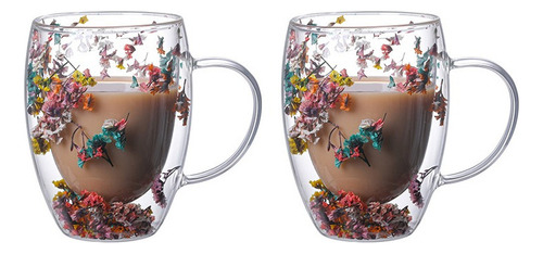 Cyt 2 Tazas Café Con Leche Vidrio Doble Capa