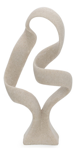 Escultura Abstrata Em Polirresina Bege Mart