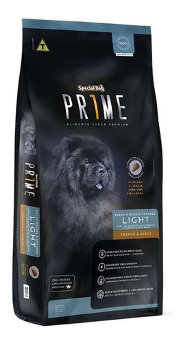 Ração Special Dog Prime Light Cães Adulto Raça Grande 15kg