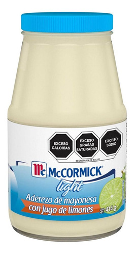 Aderezo De Mayonesa Mccormick Light Con Jugo De Limónes 414g