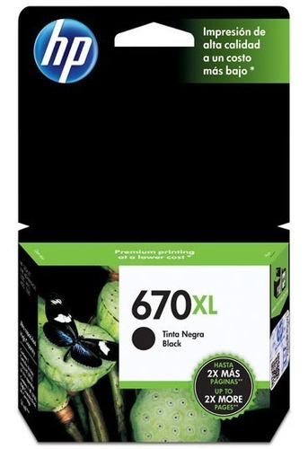 Tinta Hp 670xl Cz117al Color Negro