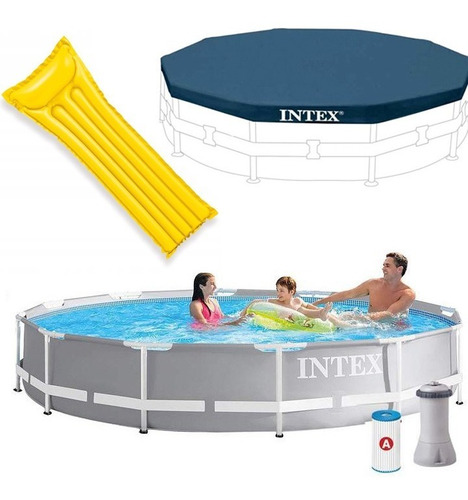 Piscina Estructural 6500 Lt Intex + Bomba Filtro + Cobertor