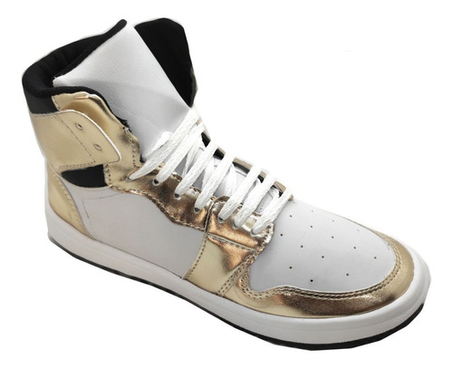 Zapatillas Botitas Cuero Pu, Urbanas