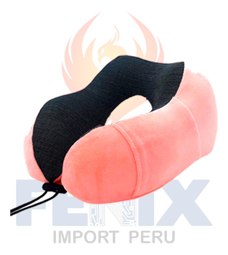 Almohada De Espuma Viscoelástica De Viaje Para Cuello Rosado