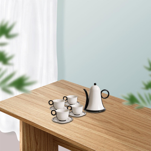 Juego De Tetera De Cerámica Con Tazas, Juego De Con 4 Tazas