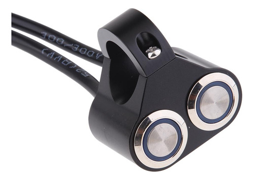 22mm Interruptor De Manillar Motocicleta Doble Luz Azul