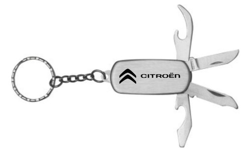 Chaveiro Metal Canivete 4 Funções - Citroen C3 C4 C5 Xsara