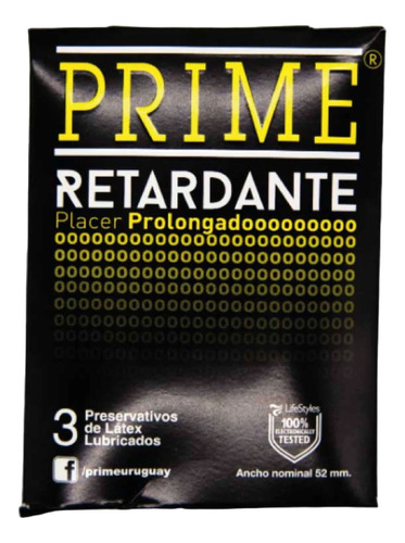 Preservativo Prime Retardante X3 (pack X5 Paquetes)