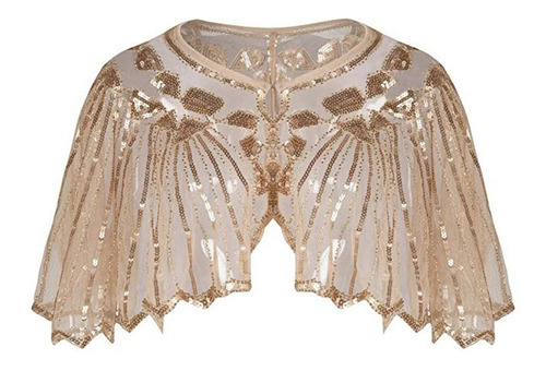 Capa De Noite Tops Femininos Deco Bolero Flapper Cover Up 91