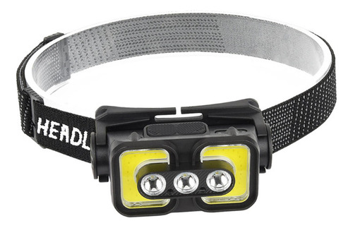 Linterna Frontal Led Resistente Al Agua, Luz 3 Cuentas Led