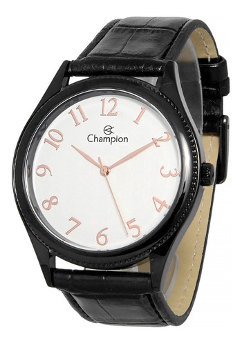 Relógio Champion Masculino Preto Social Original Prova Dagua Cor do fundo Branco