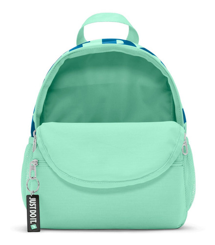 Mochila urbana Nike Brasilia Just Do It color espuma menta/azul valeriana/azul valeriana diseño lisa