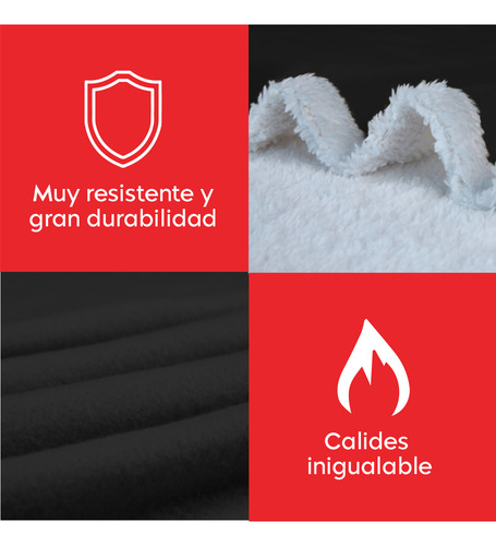 Cobija Super Suave Cobertor Frazada Sherpa Ligera Individual Color Negro Diseño De La Tela Liso