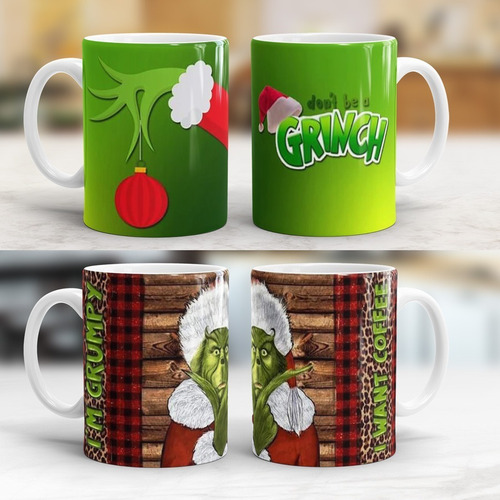 Imagen 4 de 4 de Tazas De Navidad El Grinch Personalizadas ,sublimadas
