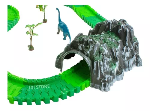 Pista Dino Dinossauro Track Car Infantil Radical Carro 252 peças T