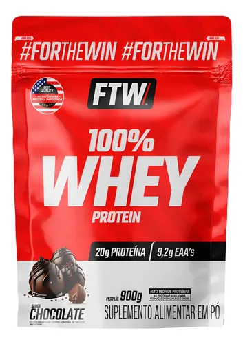 Whey Protein 100% Concentrado Refil 900g FTW Sabor Chocolate