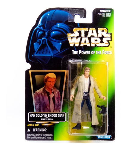 Star Wars The Power Of The Force Han Solo Endor Golden Toys