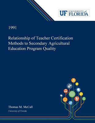 Libro Relationship Of Teacher Certification Methods To Se...