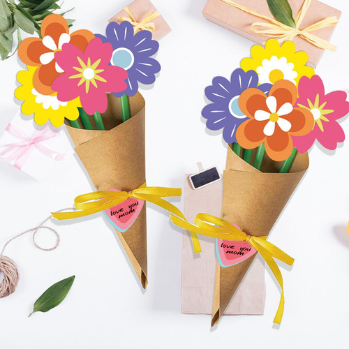 Kit De Artesanía De Flores, Haga Su Propio Ramo 6 Piezas