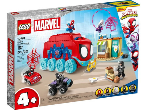 Set Lego® Marvel 10791 Base Móvil Del Equipo Spidey 187pzs Cantidad de piezas 187