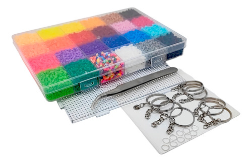 Pack Mostacillas Planchables Hama 2.6mm, 24 Col, 16800 Beads