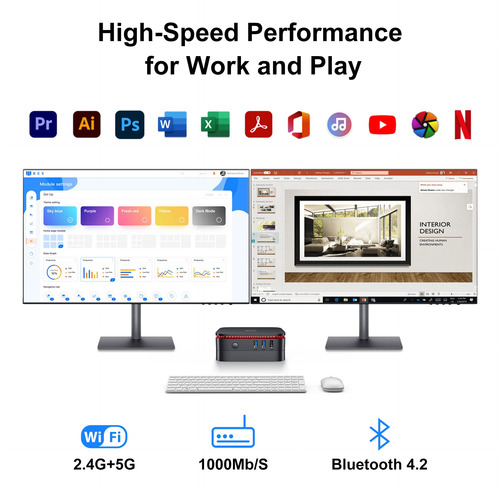 Mini Pc Blackview Mp60 16 Gb Ddr4 Ram 1 Tb M.2 Ssd Windows 1